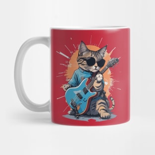 Cat Play Guitar Mug